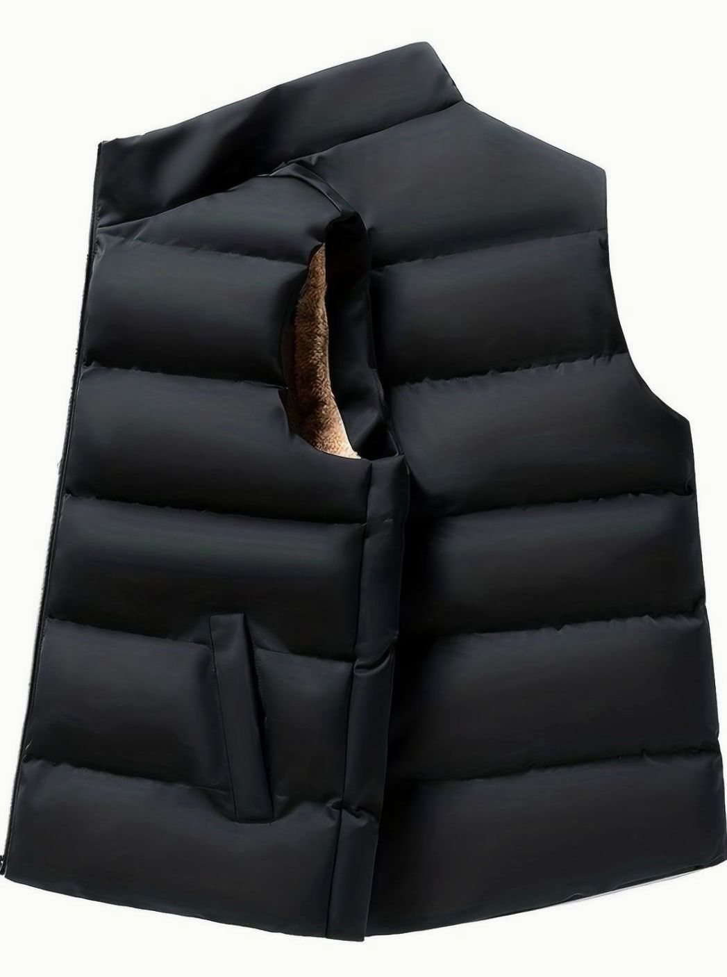 Anna | Bodywarmer Dames Fleece Gevoerd Mouwloos Wintervest Opstaande Kraag