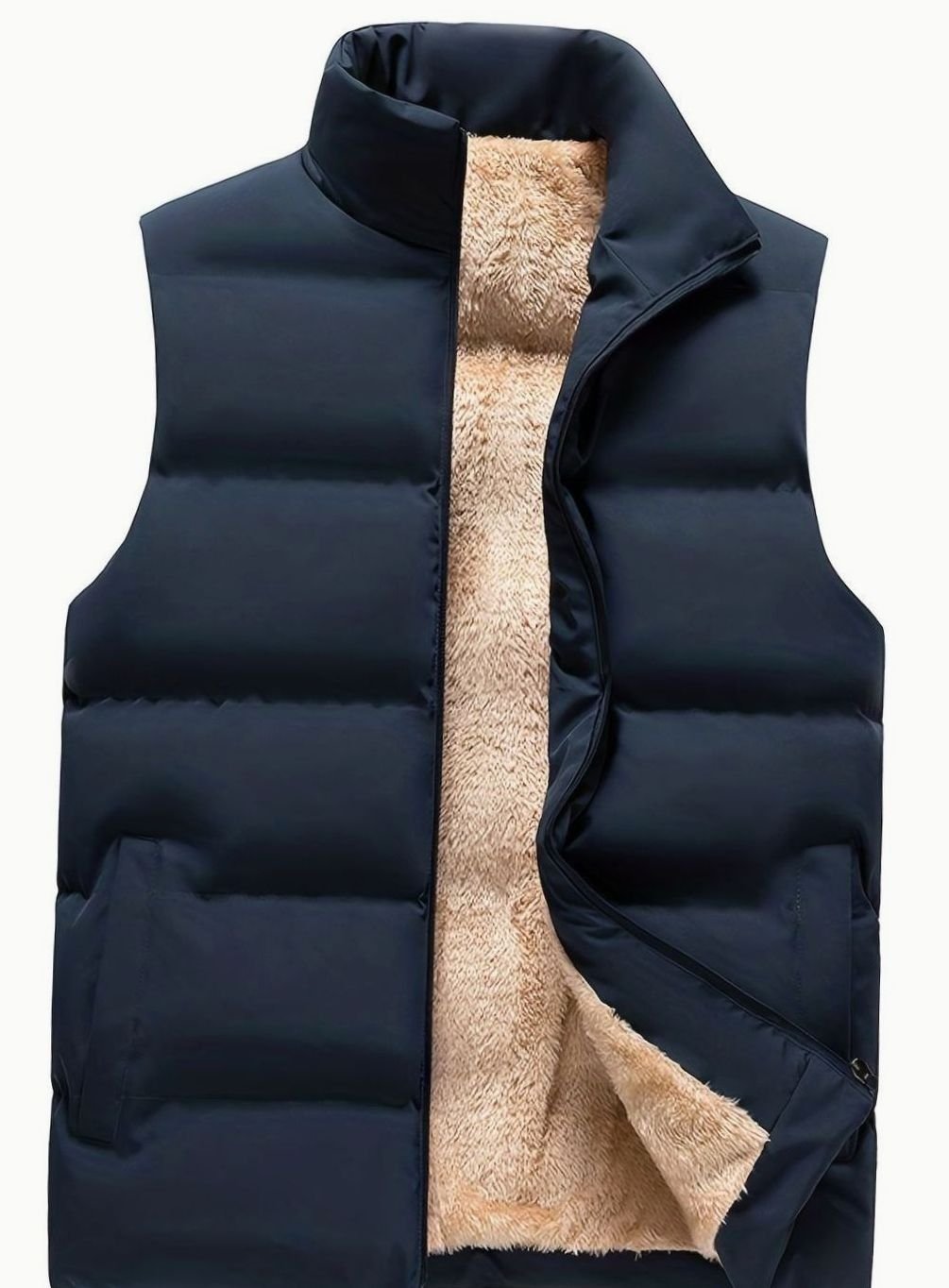 Anna | Bodywarmer Dames Fleece Gevoerd Mouwloos Wintervest Opstaande Kraag