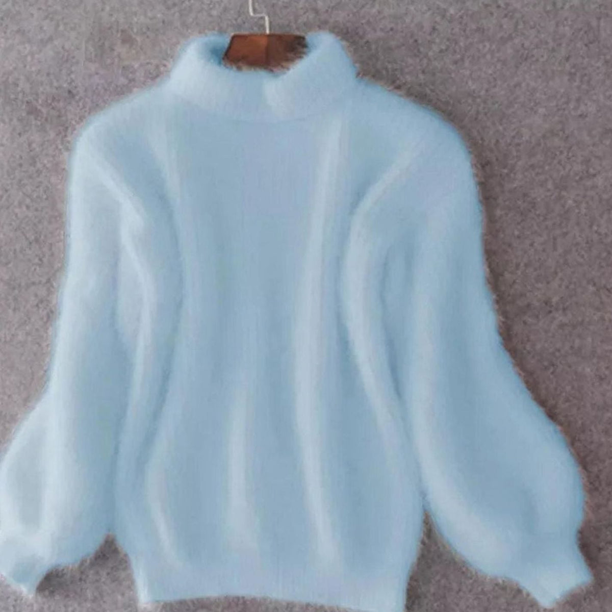Lena | Damen Flauschiger Rollkragen Pullover mit hohem Kragen Weicher Winterstrick