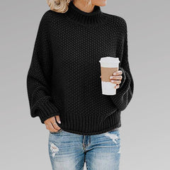 Johanna | Damen Oversize Rollkragen Strickpullover für den Winter