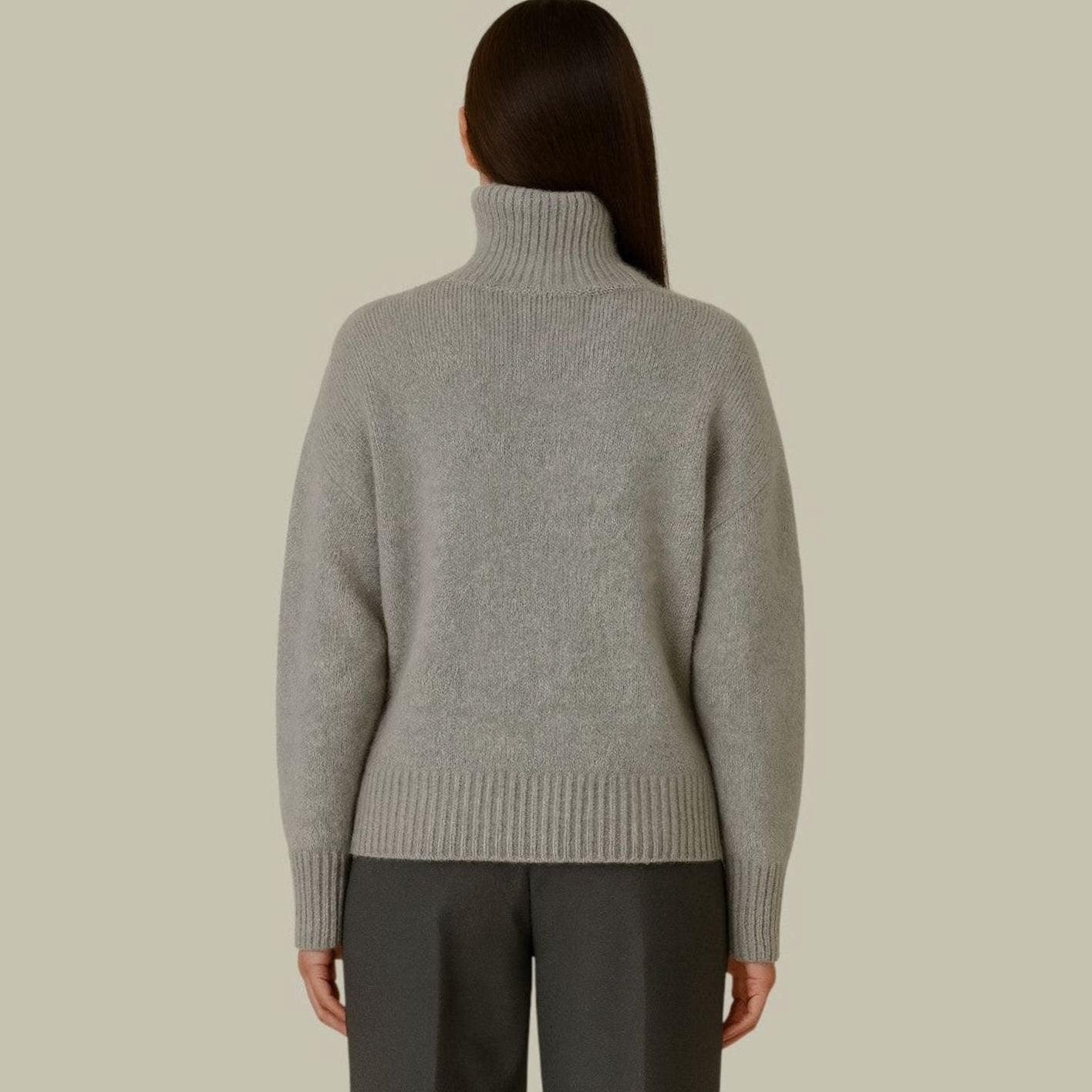 Luisa | Damen Oversize Rollkragenpullover aus Merinowolle