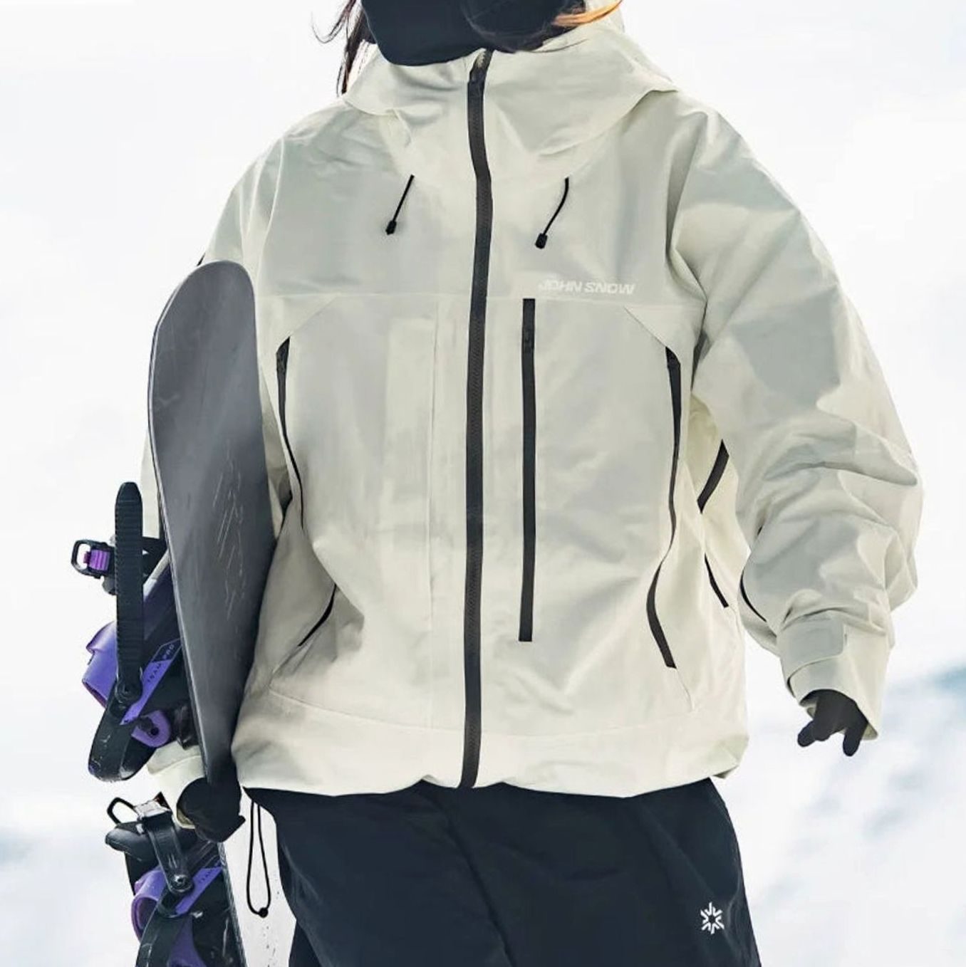 Leonie | Damen Wasserdichte Ski-Jacke Winddichte Kapuzenjacke für Schnee und Outdoor