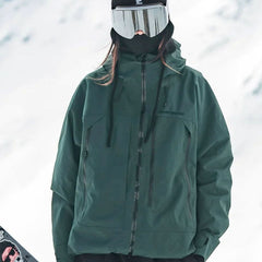 Leonie | Damen Wasserdichte Ski-Jacke Winddichte Kapuzenjacke für Schnee und Outdoor