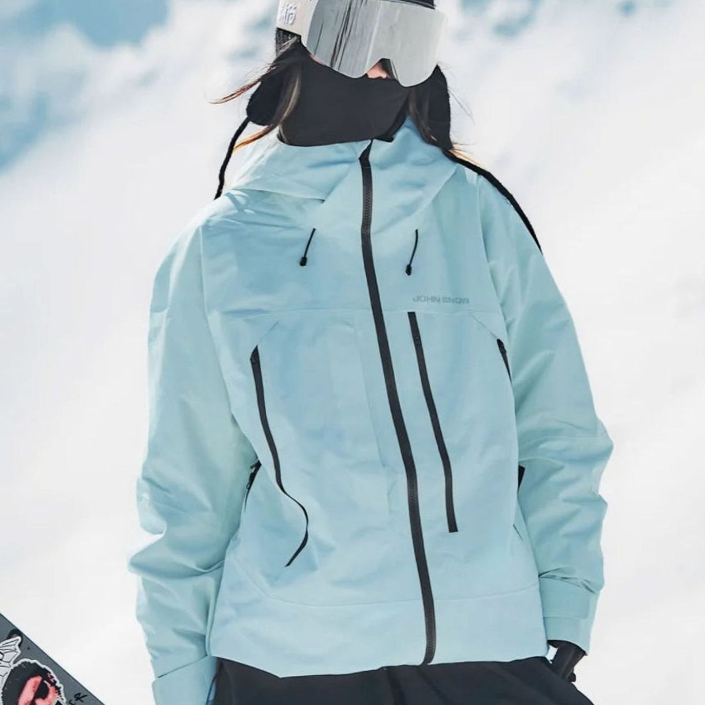 Leonie | Damen Wasserdichte Ski-Jacke Winddichte Kapuzenjacke für Schnee und Outdoor