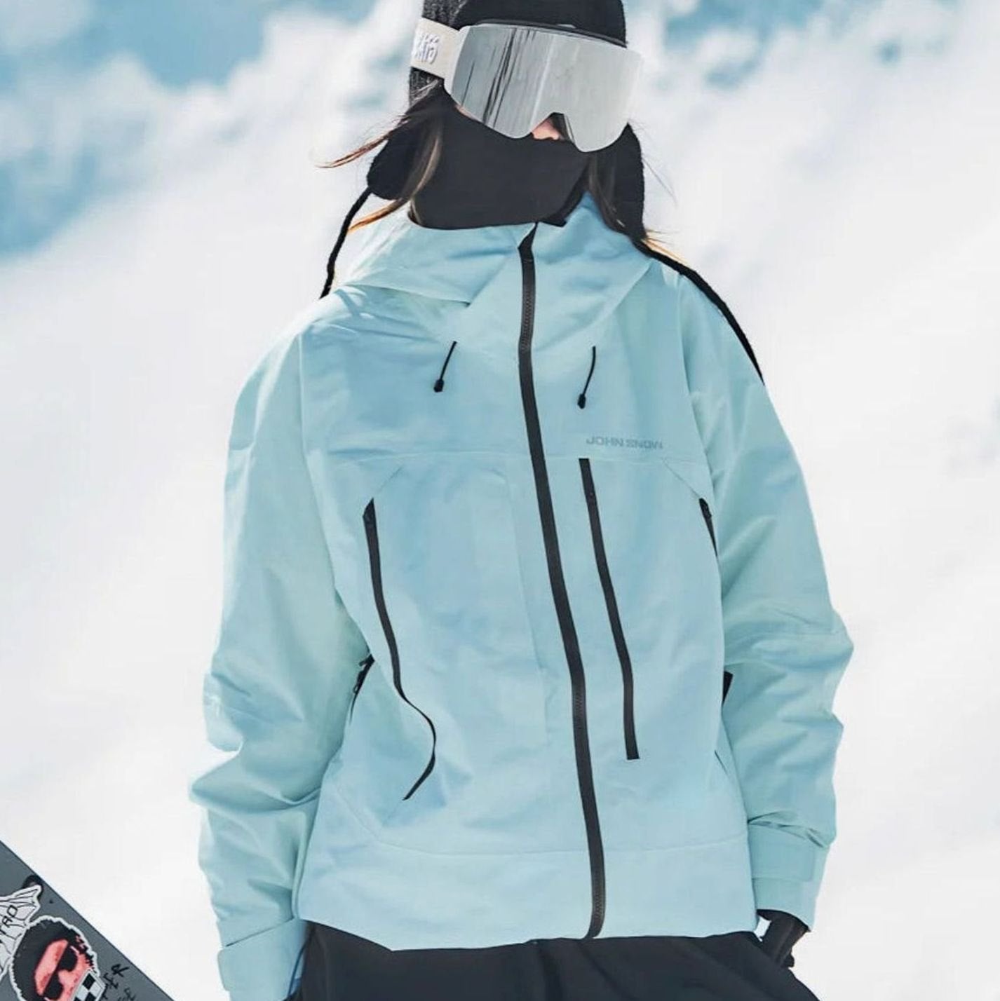 Leonie | Damen Wasserdichte Ski-Jacke Winddichte Kapuzenjacke für Schnee und Outdoor