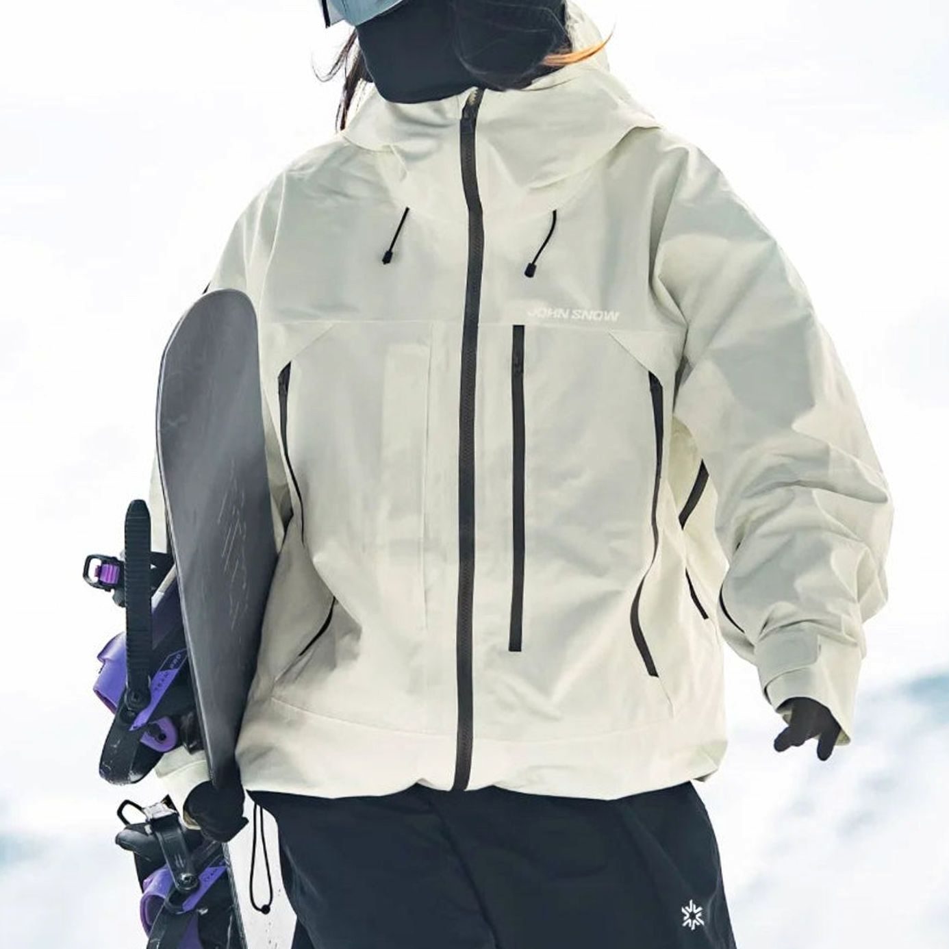 Leonie | Damen Wasserdichte Ski-Jacke Winddichte Kapuzenjacke für Schnee und Outdoor
