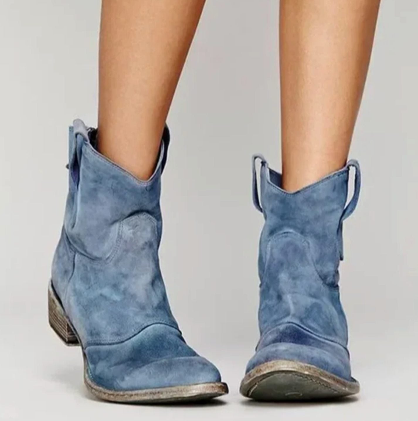 Marlene | Damen Wildleder-Westernstiefeletten für einen stilvollen Look