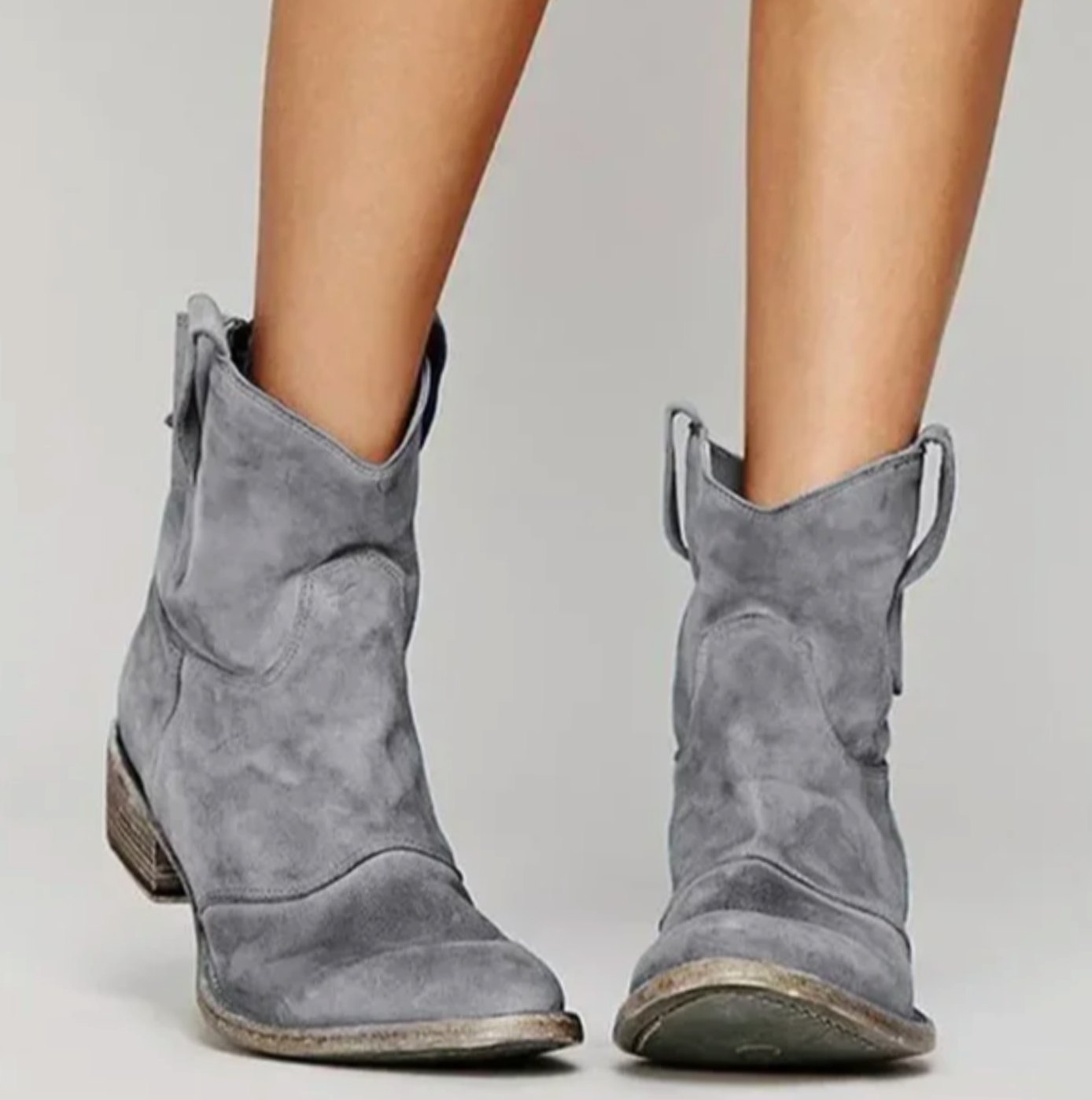 Marlene | Damen Wildleder-Westernstiefeletten für einen stilvollen Look