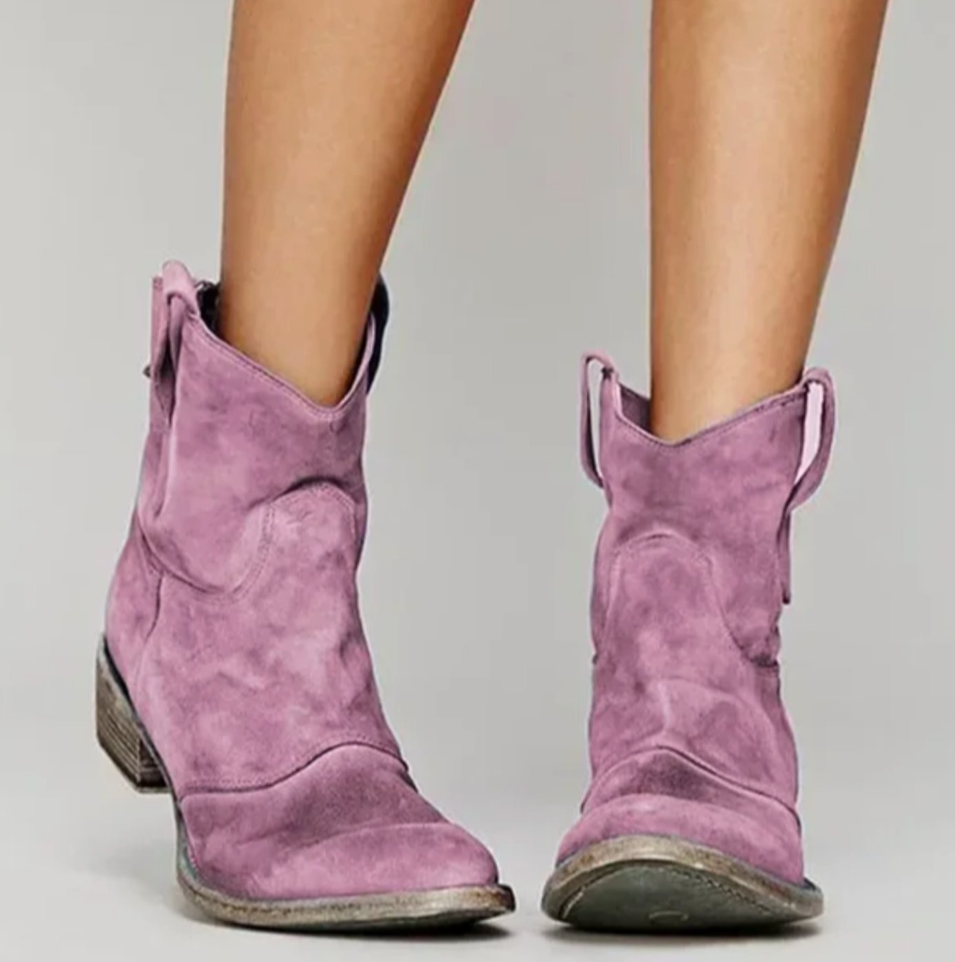 Marlene | Damen Wildleder-Westernstiefeletten für einen stilvollen Look