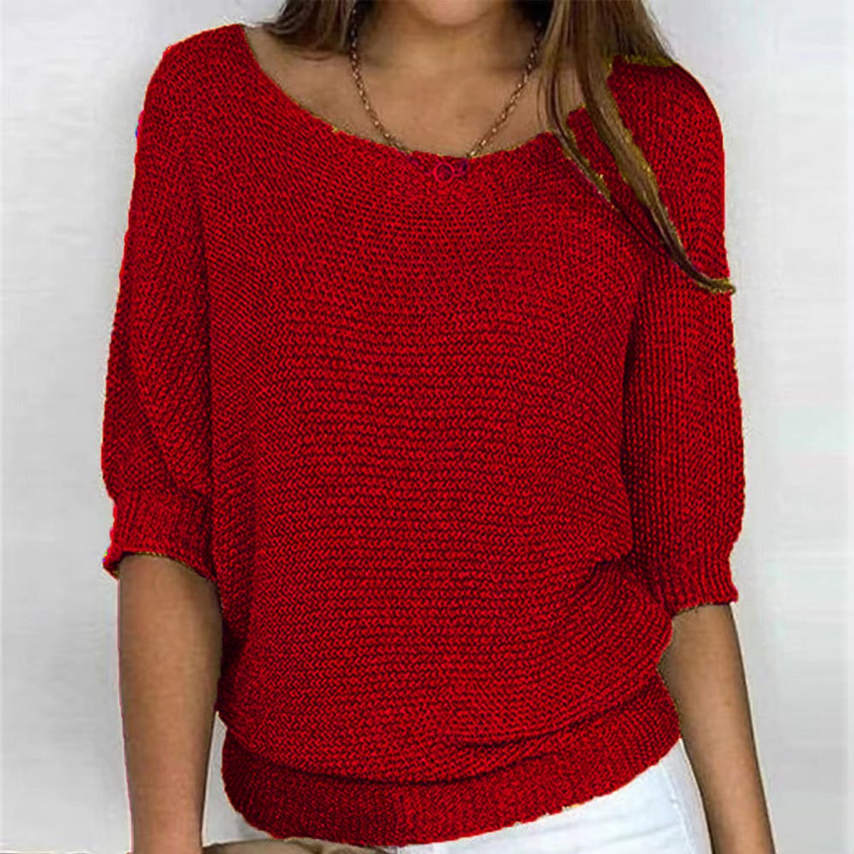 Lotte | Dames Gebreide Relaxed-Fit Ronde Hals Pullover Trui