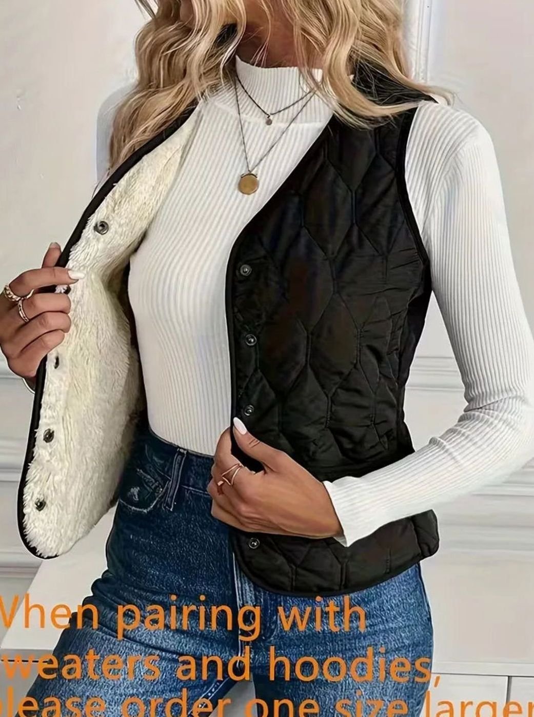 Anna | Dames Gewatteerde Mouwloze Bodywarmer Knoopsluiting Voorzakken parka dames