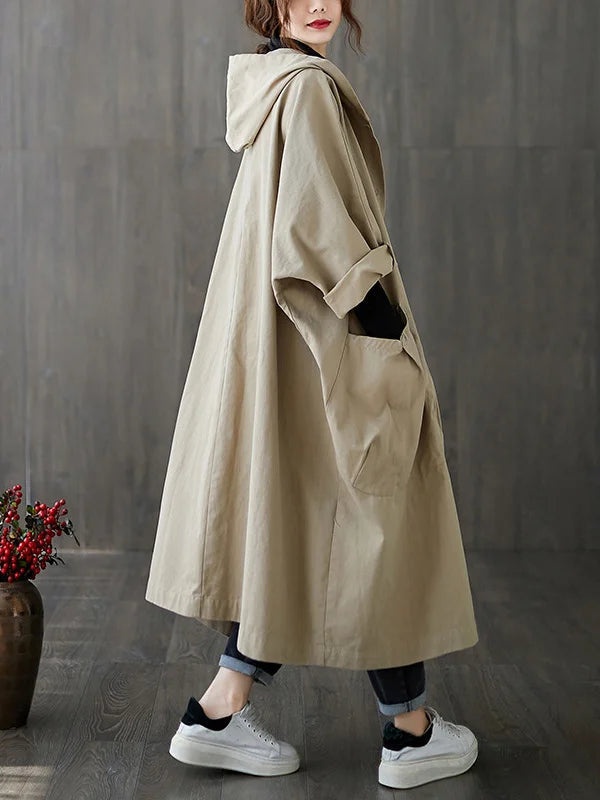 Jane | Oversized Mantel met Capuchon en Zakken