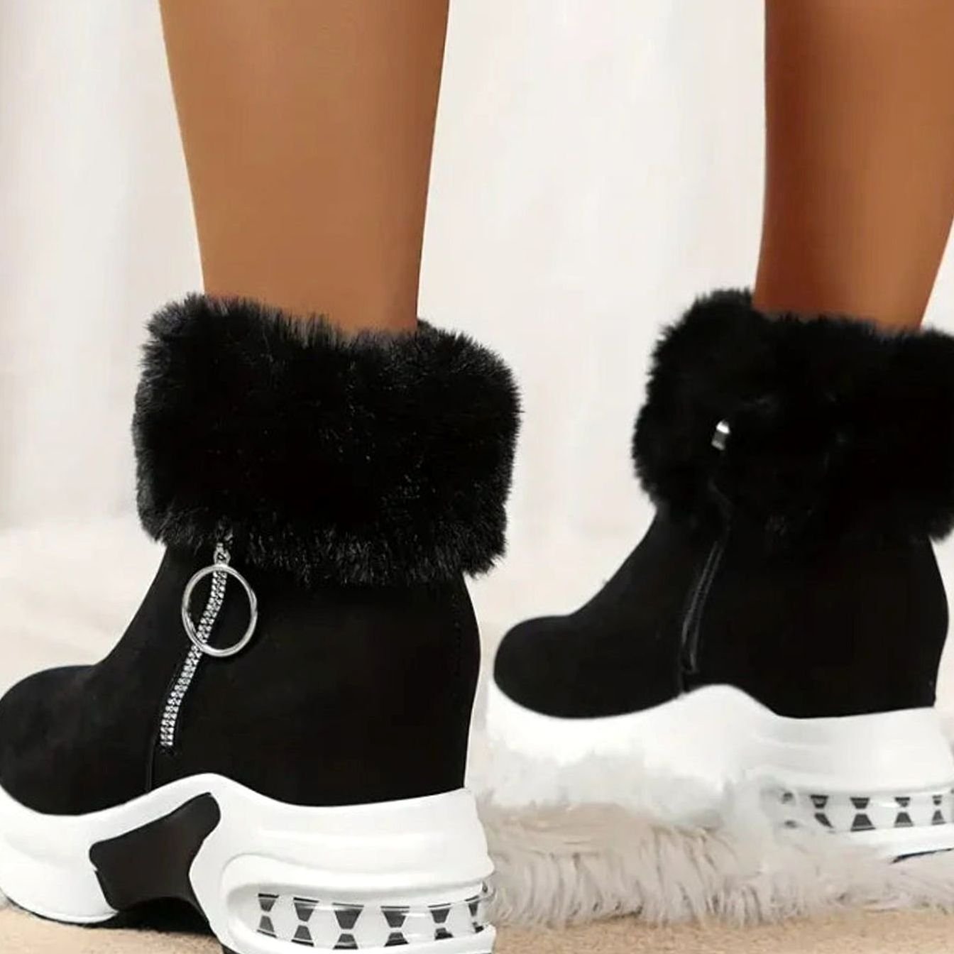 Anna | Enkellaarsjes Dames Warme Winterlaarzen Luchtdemping Antislip Zool