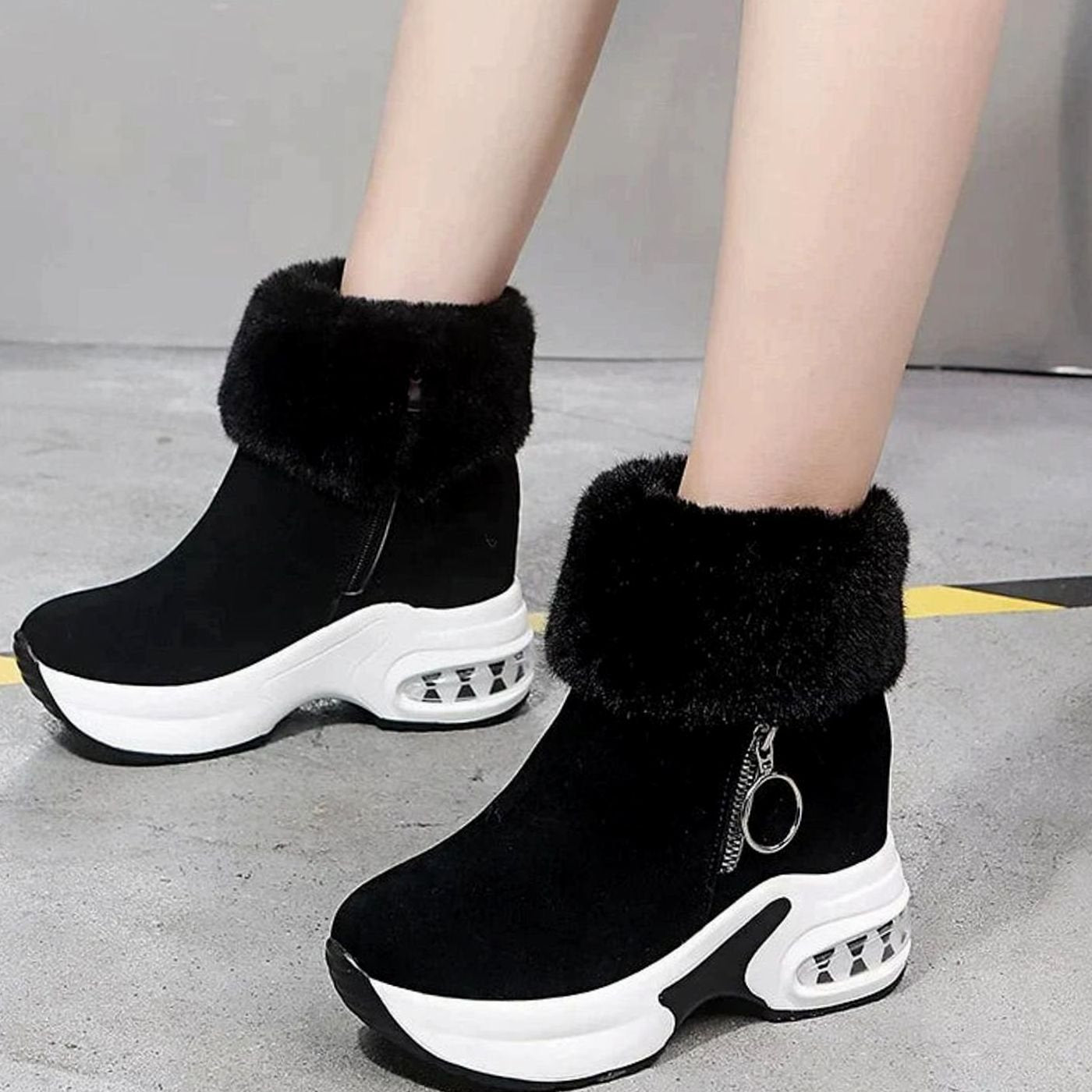 Anna | Enkellaarsjes Dames Warme Winterlaarzen Luchtdemping Antislip Zool