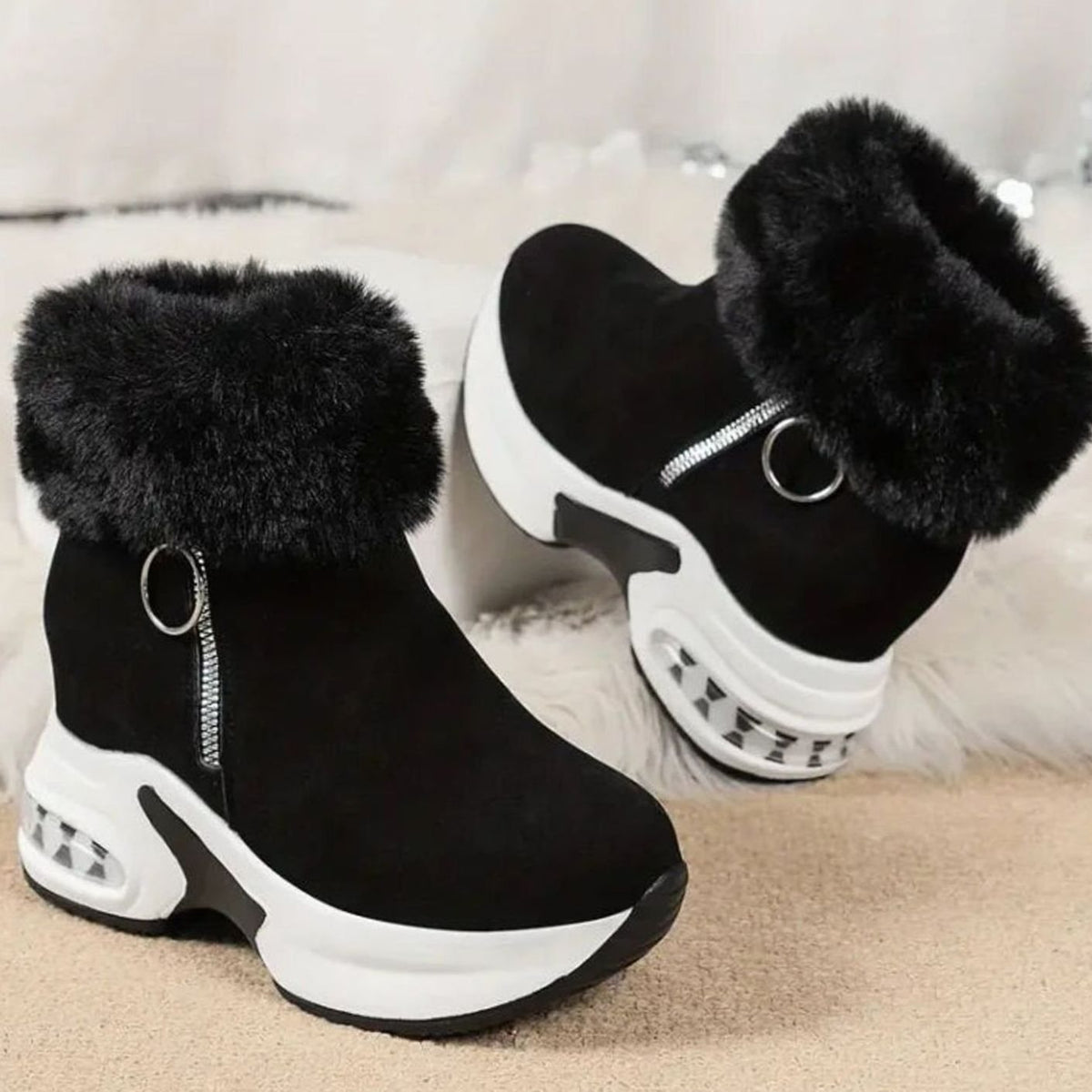 Anna | Enkellaarsjes Dames Warme Winterlaarzen Luchtdemping Antislip Zool