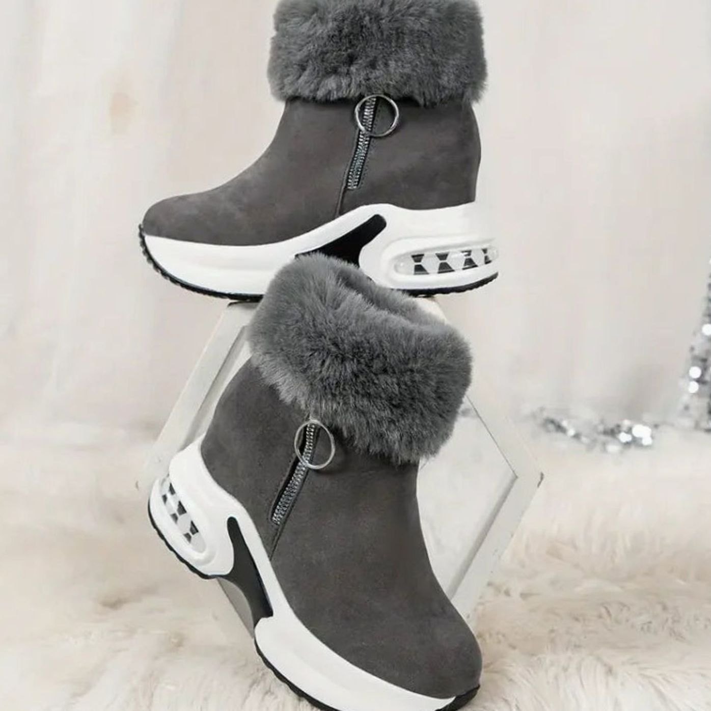 Anna | Enkellaarsjes Dames Warme Winterlaarzen Luchtdemping Antislip Zool