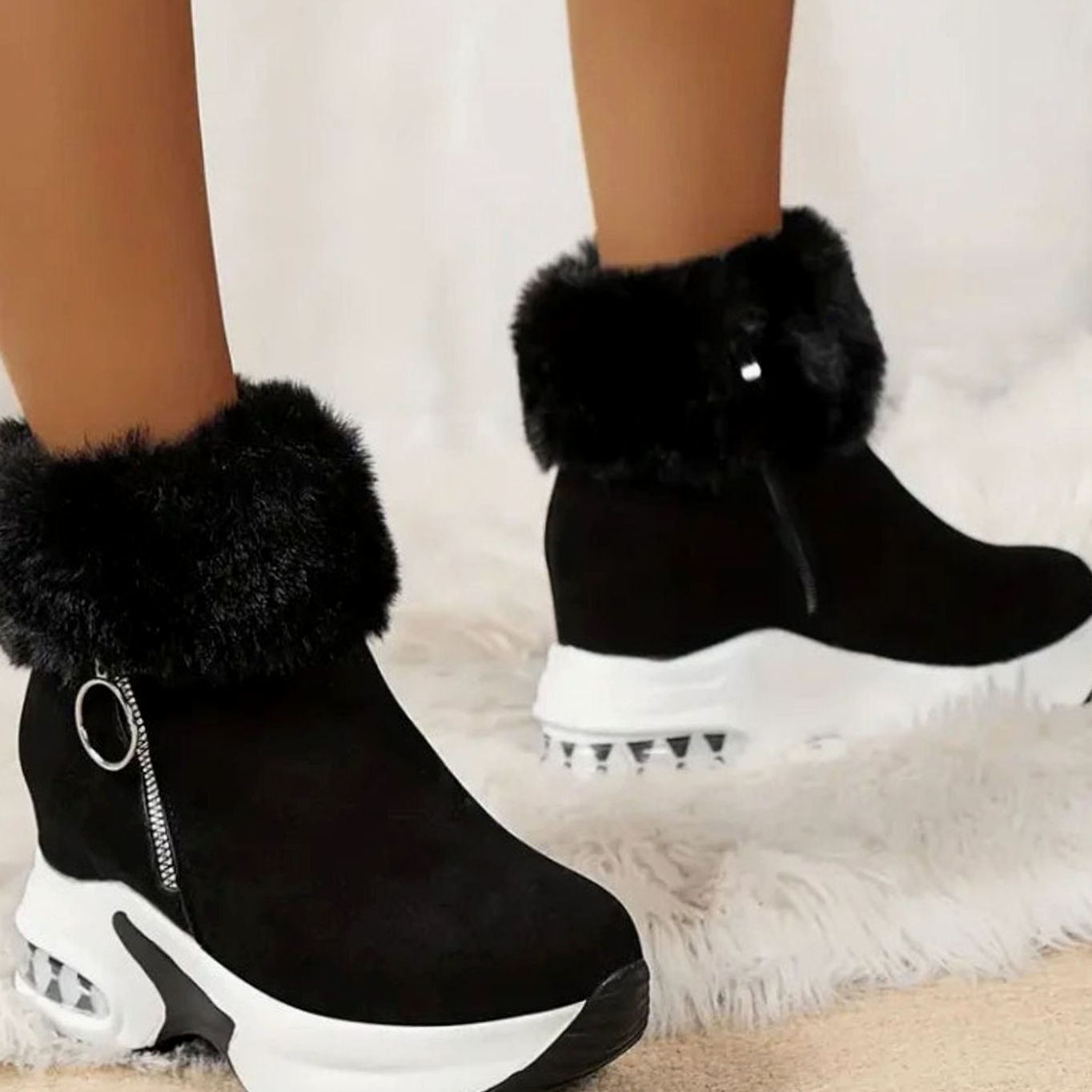 Anna | Enkellaarsjes Dames Warme Winterlaarzen Luchtdemping Antislip Zool