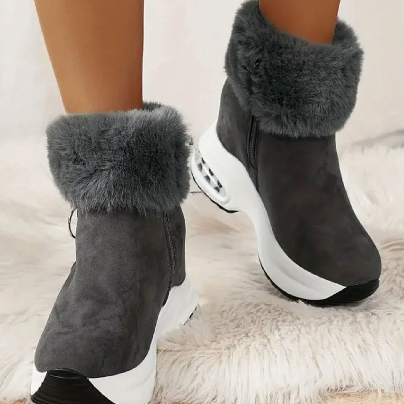 Anna | Enkellaarsjes Dames Warme Winterlaarzen Luchtdemping Antislip Zool