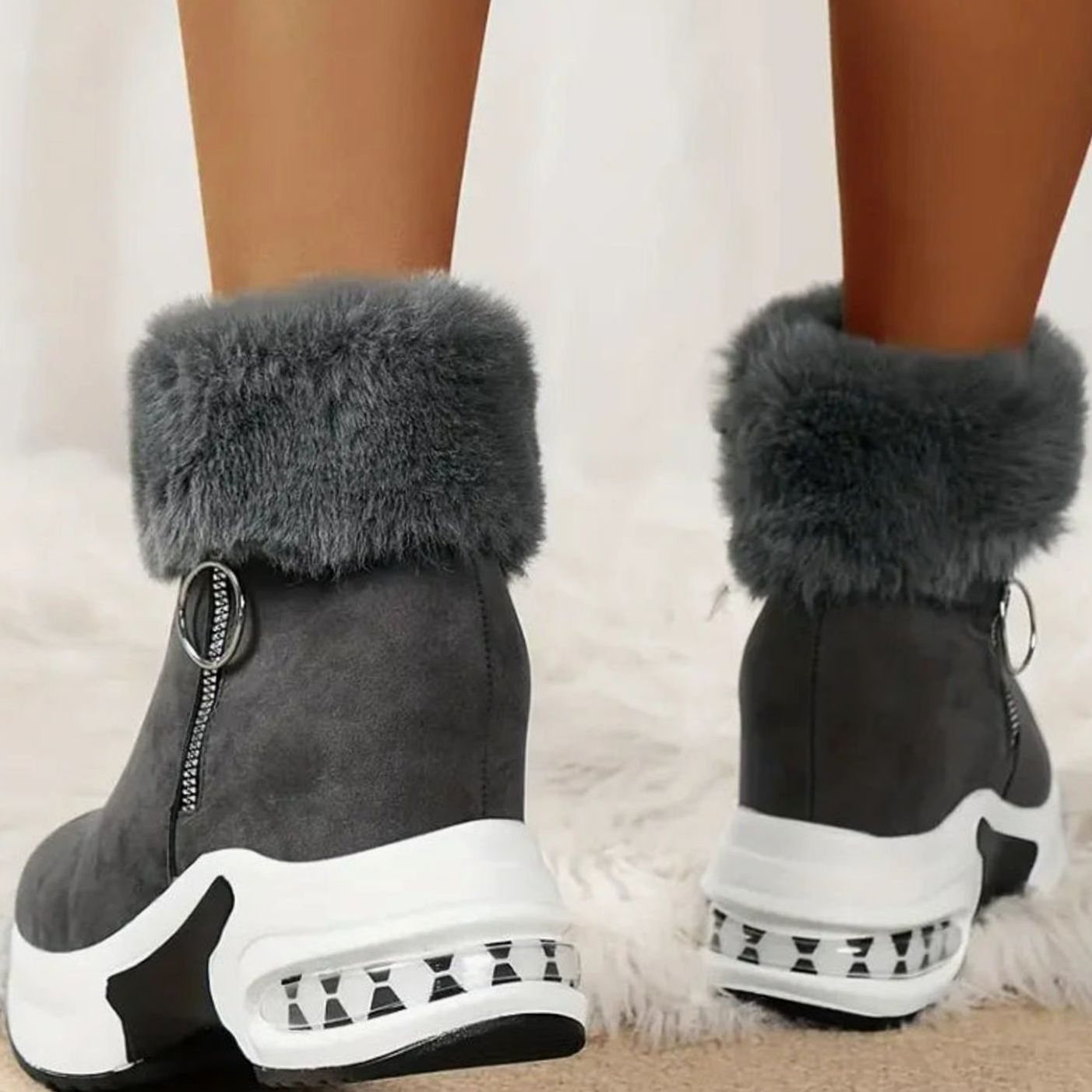 Anna | Enkellaarsjes Dames Warme Winterlaarzen Luchtdemping Antislip Zool