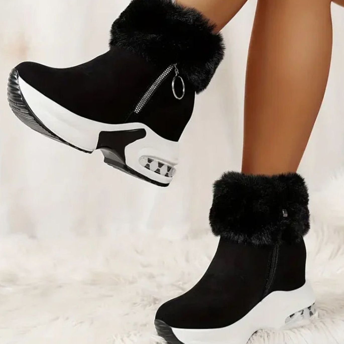 Anna | Enkellaarsjes Dames Warme Winterlaarzen Luchtdemping Antislip Zool