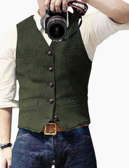 Mees | Heren Gilet Stijlvolle Geknoopte Bodywarmer Heren Vest