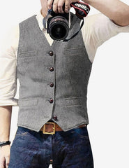 Mees | Heren Gilet Stijlvolle Geknoopte Bodywarmer Heren Vest