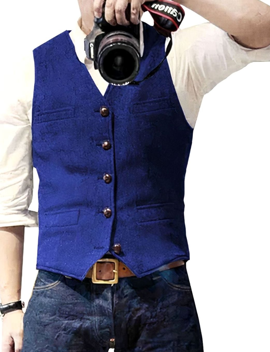 Mees | Heren Gilet Stijlvolle Geknoopte Bodywarmer Heren Vest