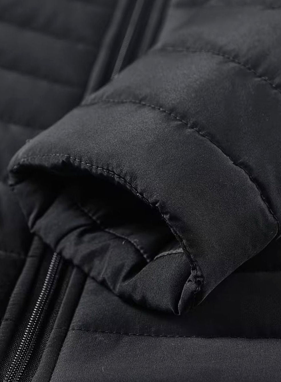 Bram | Heren Slim-Fit Gewatteerde Steppjas Staande Kraag Ritssluiting