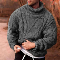 Alexander | Herren Dicker Zopfstrick-Rollkragenpullover für den Winter