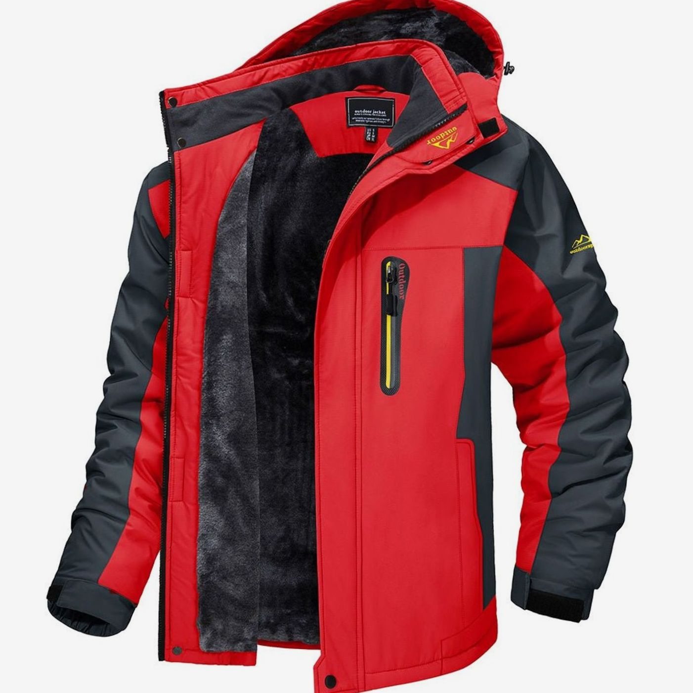 Julian | Herren Fleece-gefütterte Winterjacke mit Reißverschluss und Kapuze