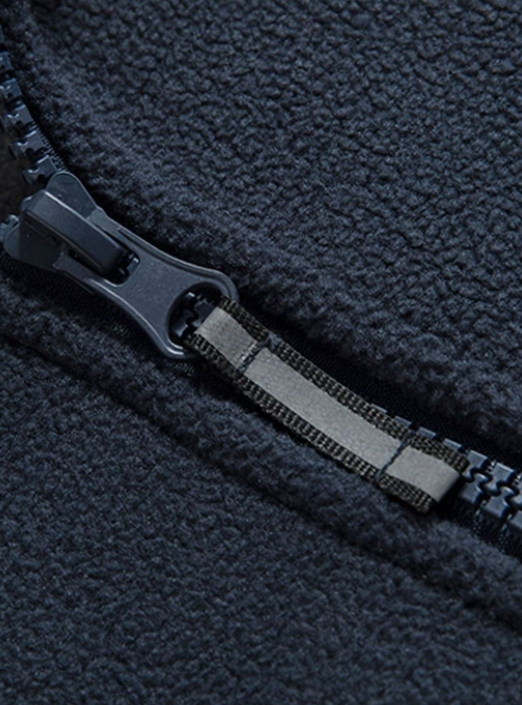 Andreas | Herren Fleece Outdoor-Jacke mit Reißverschluss Stehkragen Innenfutter