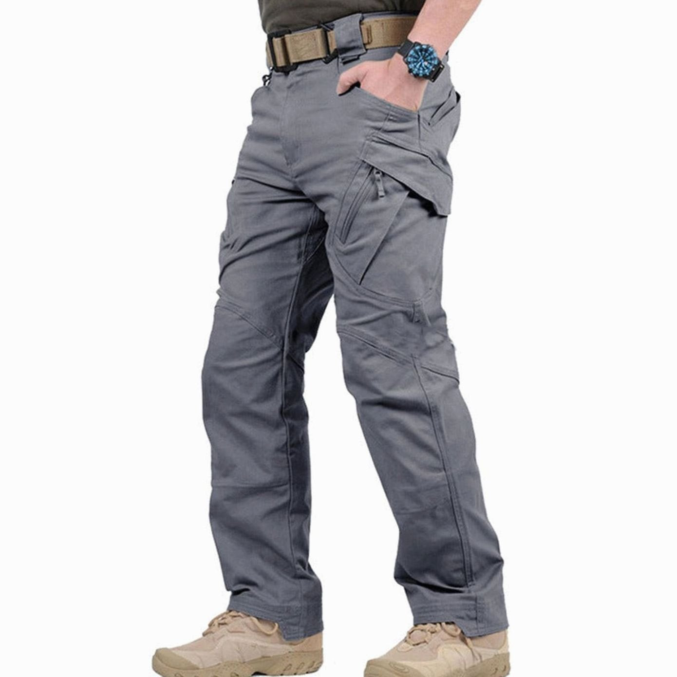 Fabian | Herren Tactical Cargo Hose Outdoor Wandern verstärkte Nähte Multi-Pocket
