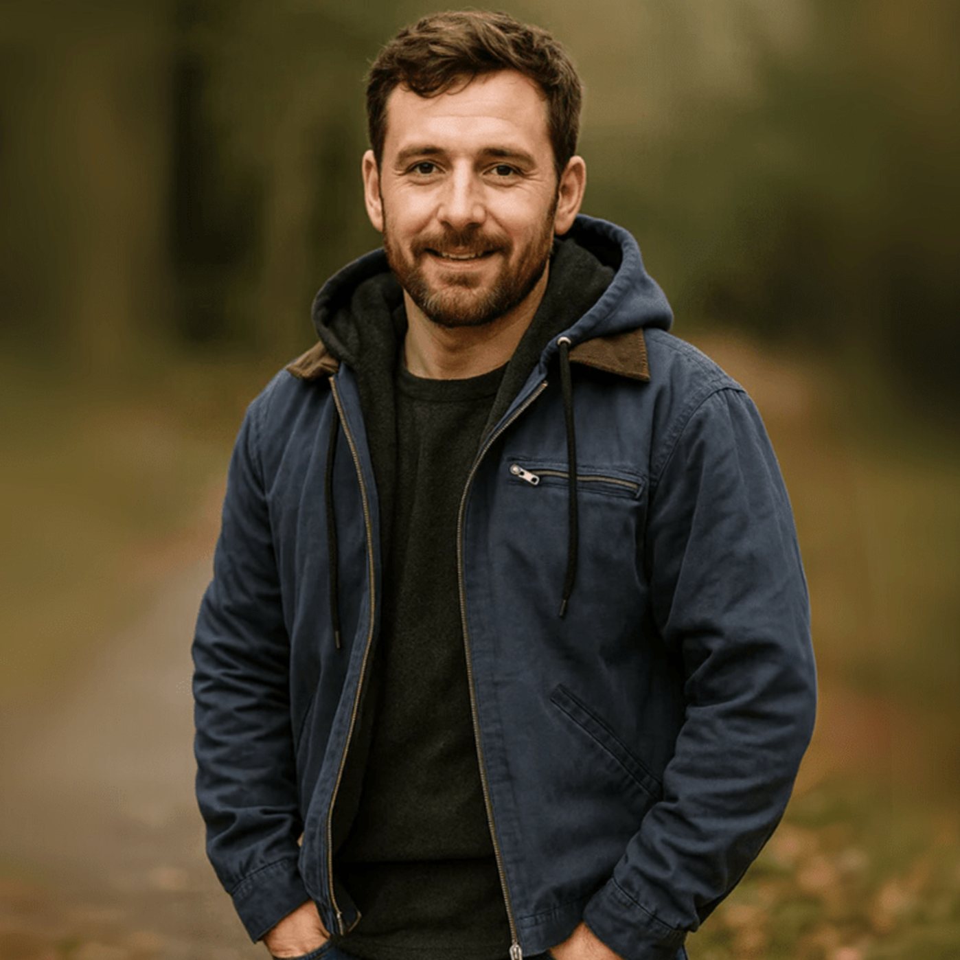 Fabian | Herren Vintage Winterjacke mit Kapuze und Reißverschluss Fleecefutter