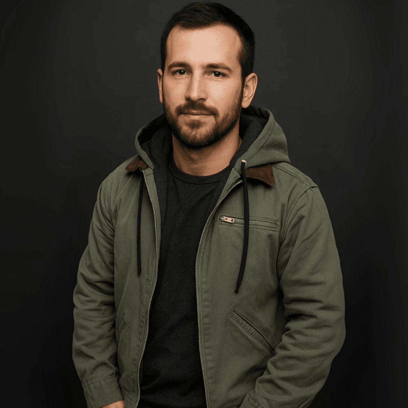 Fabian | Herren Vintage Winterjacke mit Kapuze und Reißverschluss Fleecefutter