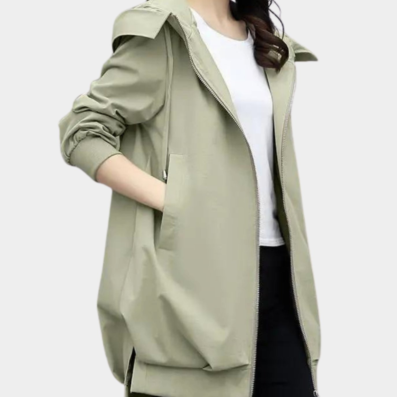Lotte | Jas Dames Oversized Hoodie Windjack Ritssluiting Capuchon