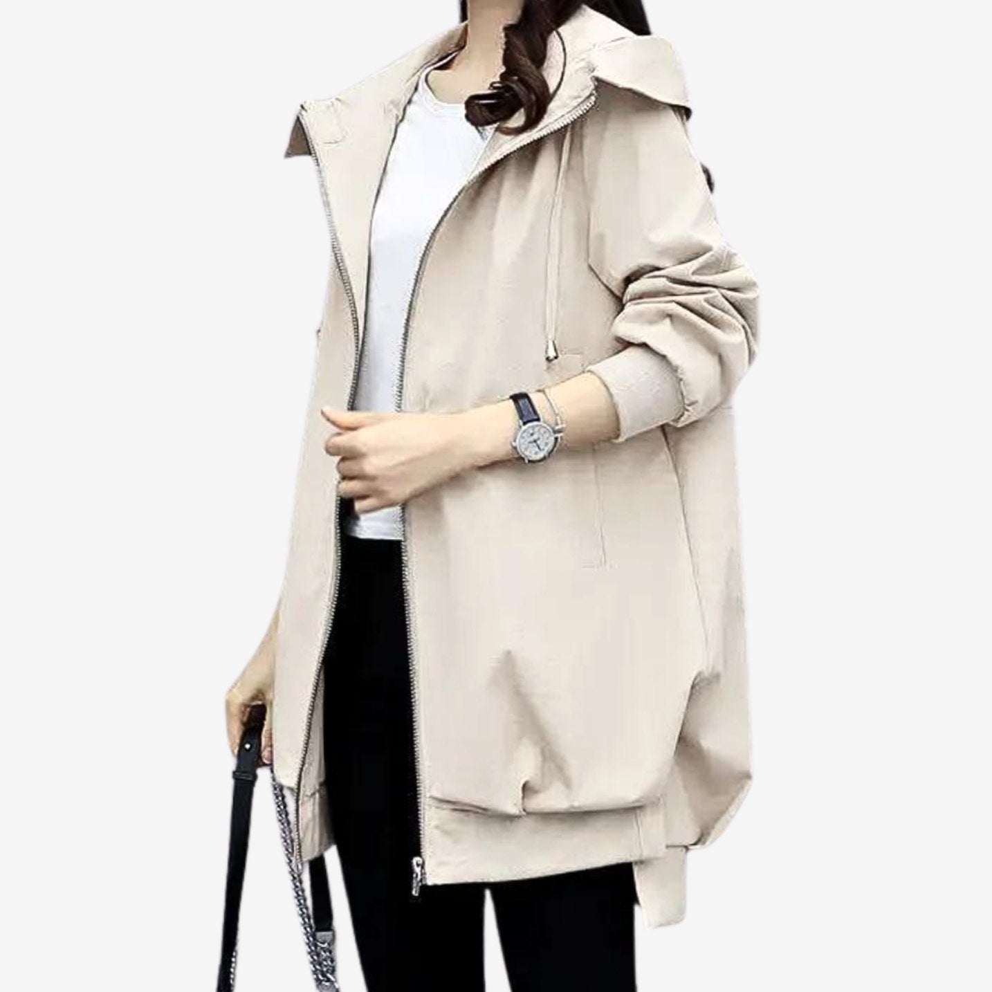 Lotte | Jas Dames Oversized Hoodie Windjack Ritssluiting Capuchon