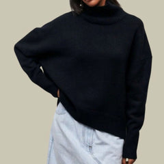 Elfriede | Rollkragenpullover für Damen Oversized Relaxed-Fit Strickpullover