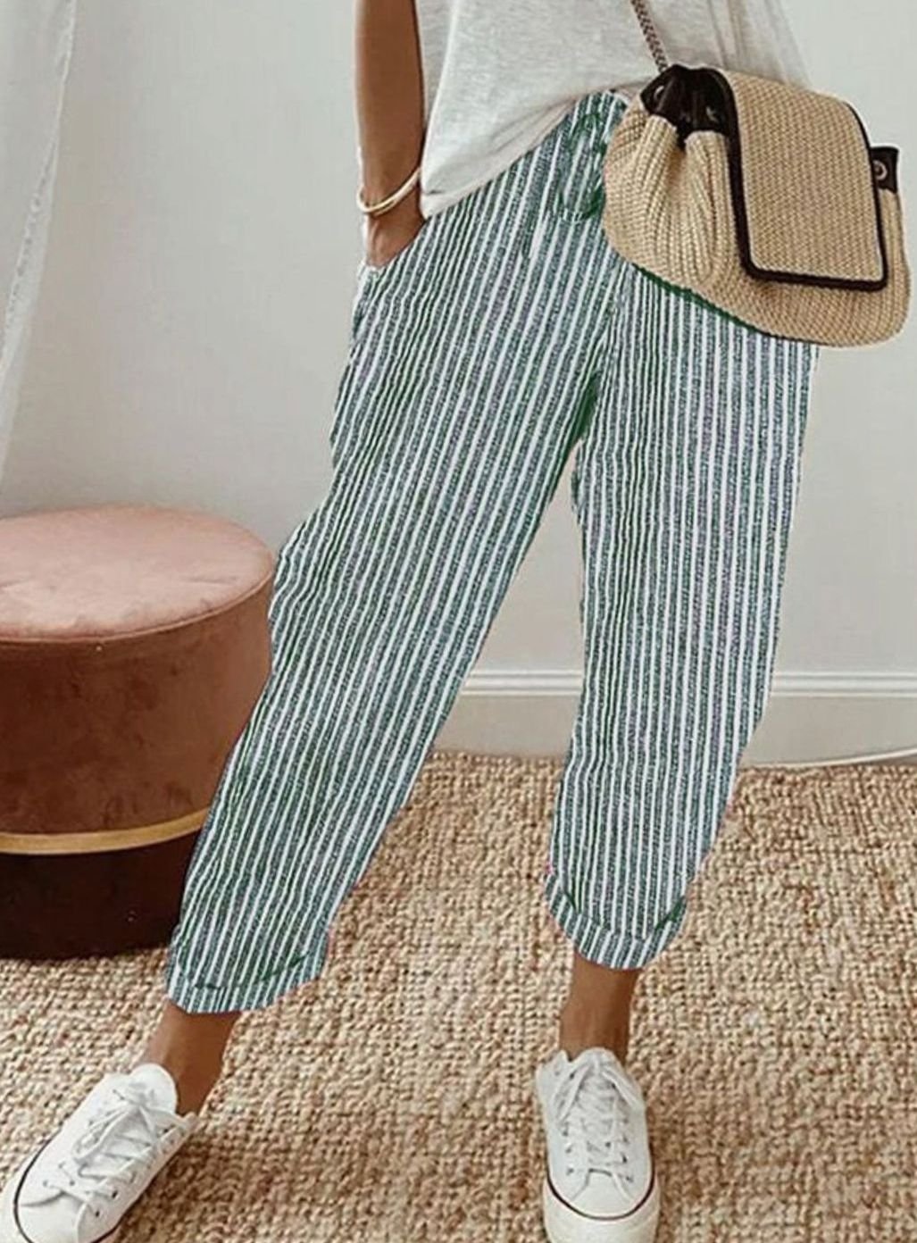 Hannah | Stilvolle Freizeit-Leinenhose Damen Kordelzug Locker Geschnitten