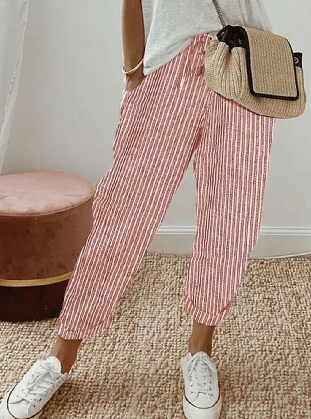 Hannah | Stilvolle Freizeit-Leinenhose Damen Kordelzug Locker Geschnitten