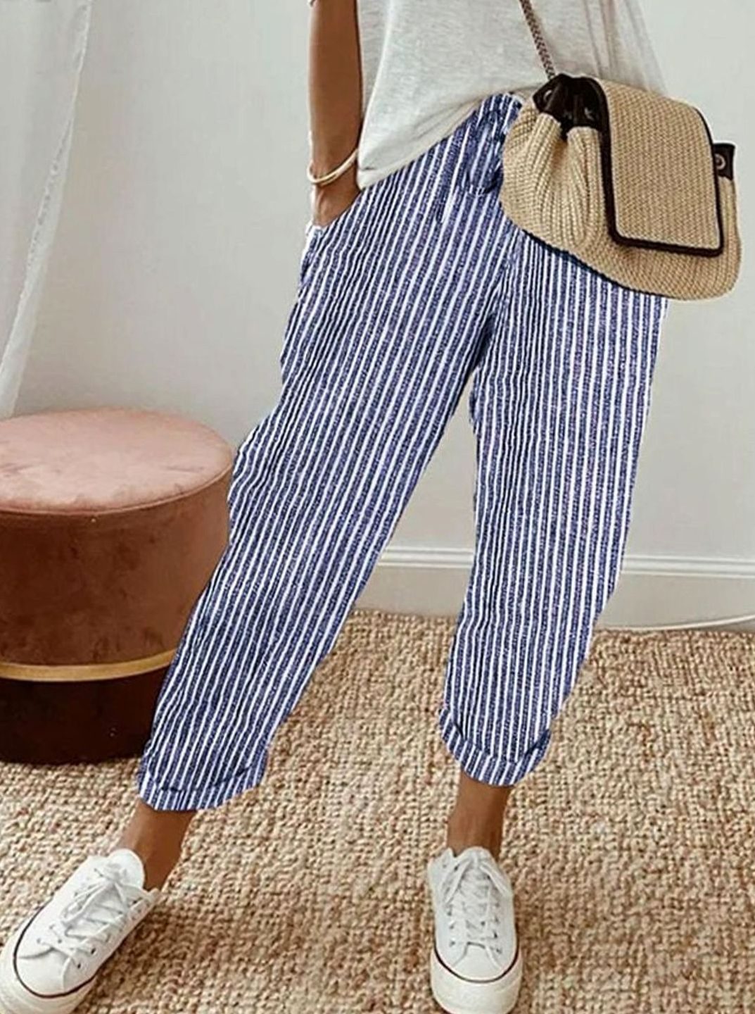 Hannah | Stilvolle Freizeit-Leinenhose Damen Kordelzug Locker Geschnitten
