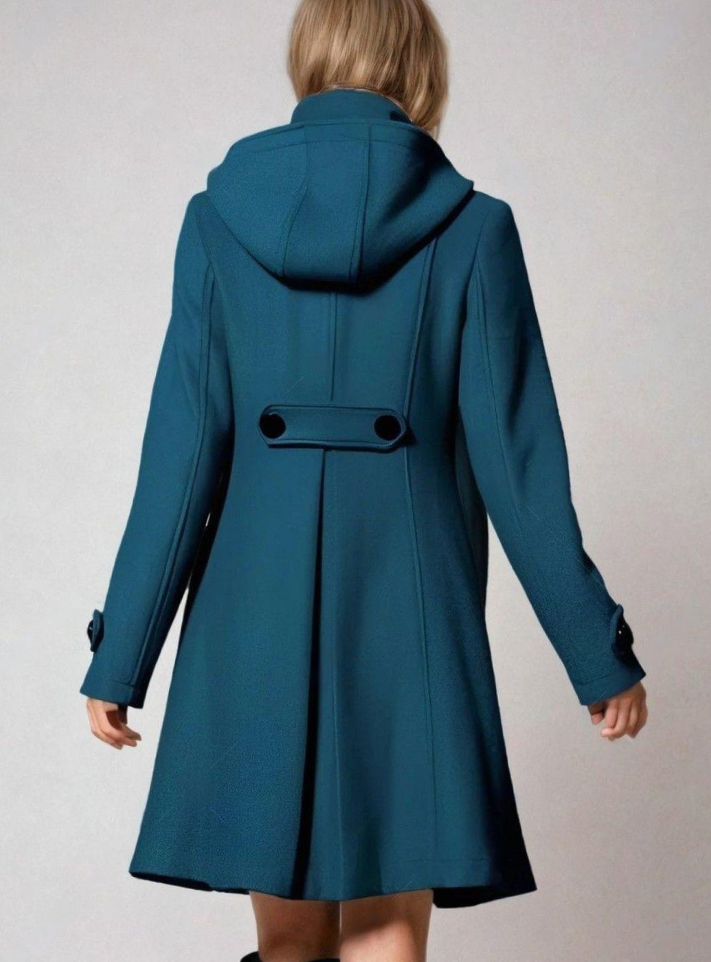 Femke | Trenchcoat Dames A-Lijn Dubbelrijige Knopen Capuchon Winterjas